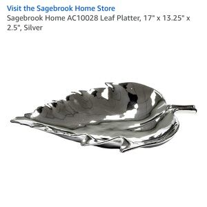 Sagebrooke Silver Leaf Platter
